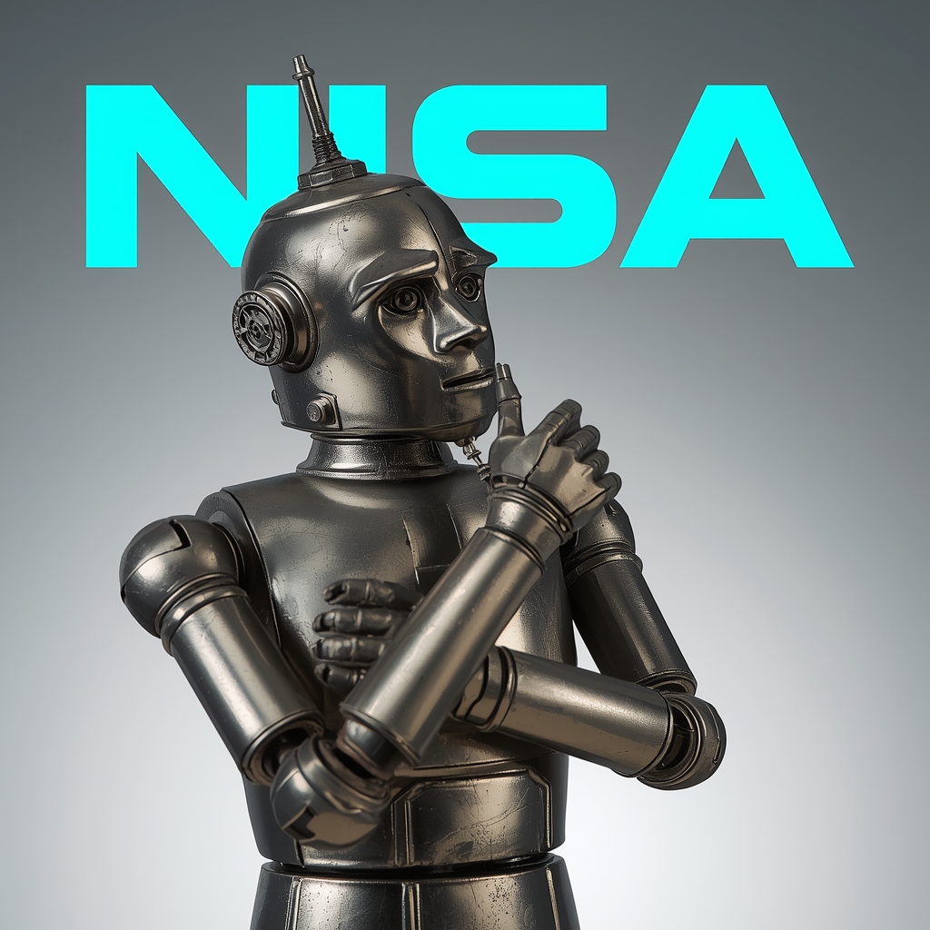 NISAについて考えるロボット